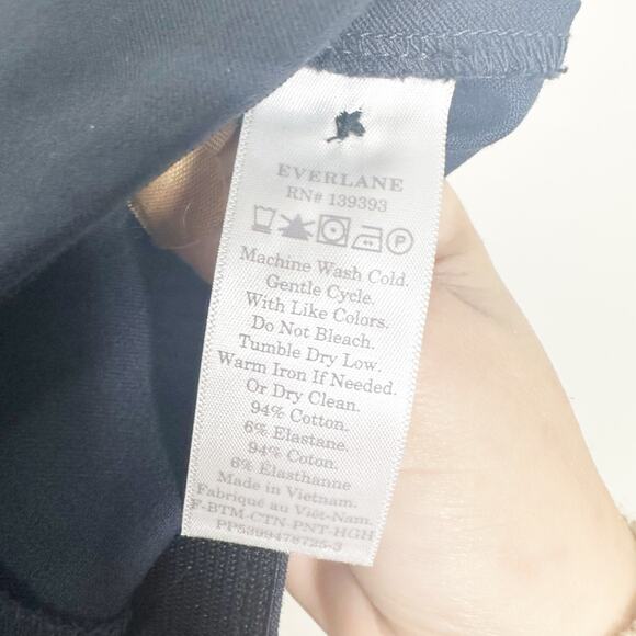 Everlane Womens The Bi-Stretch Work Pant Side Zip Mid Rise Navy Blue Size 0 NEW - Picture 12 of 12